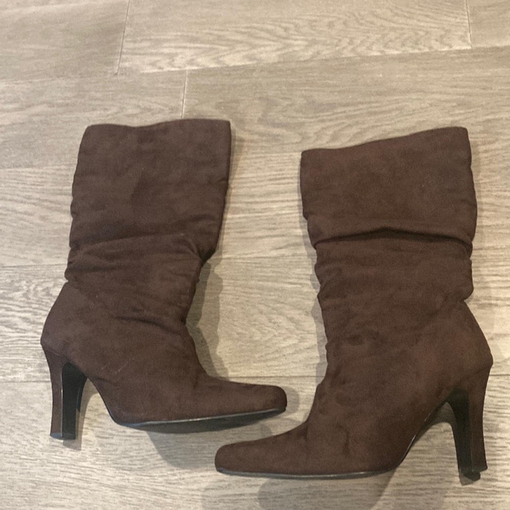 2 for $10 - Red Zone Brown Synthetic Suede Boots